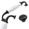 YEAHSO Zinc Alloy Black/White Door Handles Ceramic Drawer Pulls Knob Kitchen Cabinet Handles and Knobs Furniture 1Pcs view 1