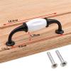 YEAHSO Zinc Alloy Black/White Door Handles Ceramic Drawer Pulls Knob Kitchen Cabinet Handles and Knobs Furniture 1Pcs view 2
