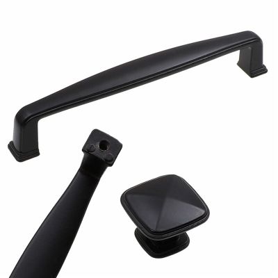 YEAHSO Black Furniture Handles Cabinet Knobs and Handle Kitchen Door Knobs Dresser Cupboard Wardrobe Pull Handle 1Pcs
