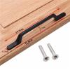 YEAHSO Alloy Black Handle Simple Long Handles Door Knobs for Cupboard Drawer Pulls Furniture Cabinet Hardware 1Pcs view 2