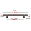 YEAHSO Gold Furniture Handles Modern Copper Black with Plate Cupboard Wardrobe Dresser Shoe Box Drawer Cabinet Pulls 1Pcs (Color : Black) view 2