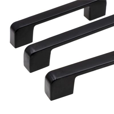 YEAHSO Black Cabinet Handles Solid Aluminum Alloy Kitchen Cupboard Pull Drawer Knobs Furniture Handle Hardware 1Pcs
