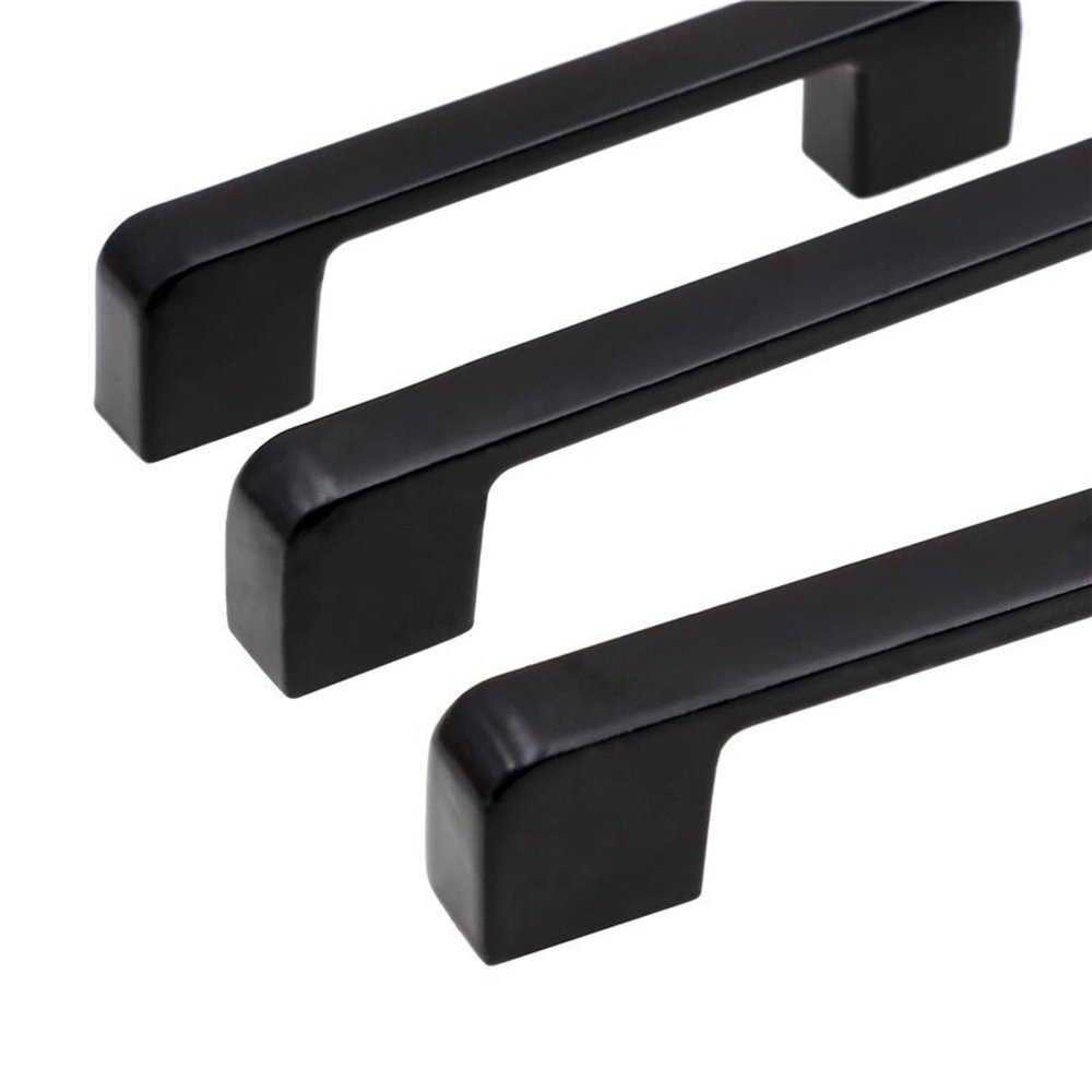 YEAHSO Black Cabinet Handles Solid Aluminum Alloy Kitchen Cupboard Pull Drawer Knobs Furniture Handle Hardware 1Pcs