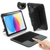 Nillkin iPad A16 (11th Gen) / 10th Gen Case with Detachable Keyboard, Magic Trackpad, Portrait/Landscape, Rugged Keyboard Case with Camera Cover for iPad 11th / 10th Generation (2025/2022), Black view 1