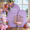 6.6 FT Arch Backdrop Cover, Wedding Purple Arch Covers Stretchy Backdrop Spandex Fitted for Chiara Stand Birthday Baby Shower Party Ceremony Decoration Purple 6.6FT view 4