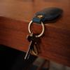 Leather Galaxy SmartTag2 Holder Keychain, Portable Handmade Genuine Leather Smart Tag2 Holder with Keyring Full Coverage Smart Tag2 Protective Case Cover Compatible for SmartTag 2023 (Blue) view 2