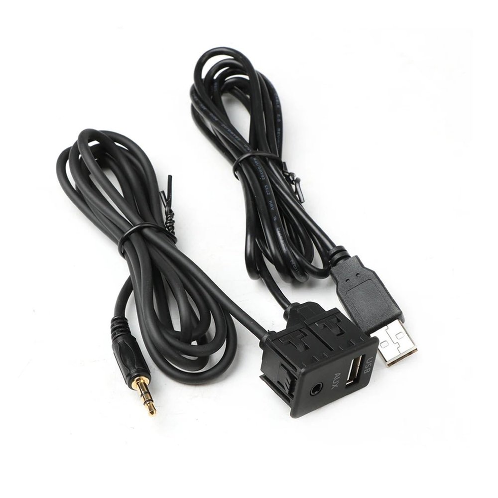 ImBros 150CM 3 Styles Car Dash Flush Mount AUX USB Port Panel Auto Boat Dual USB Extension Cable Adapter (Color : 2 Ports)