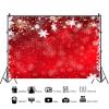 12x8ft Christmas Backdrop Red Winter Snowflakes Photography Background Merry Xmas New Year Family Party Banner Decorations Supplies Photo Booth Props view 2