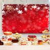 12x8ft Christmas Backdrop Red Winter Snowflakes Photography Background Merry Xmas New Year Family Party Banner Decorations Supplies Photo Booth Props view 4