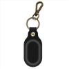 Leather Galaxy SmartTag2 Holder Keychain, Portable Handmade Genuine Leather Smart Tag2 Holder with Keyring Full Coverage Smart Tag2 Protective Case Cover Compatible for SmartTag 2023 (Black) view 1