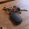 Leather Galaxy SmartTag2 Holder Keychain, Portable Handmade Genuine Leather Smart Tag2 Holder with Keyring Full Coverage Smart Tag2 Protective Case Cover Compatible for SmartTag 2023 (Black) view 3