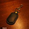 Leather Galaxy SmartTag2 Holder Keychain, Portable Handmade Genuine Leather Smart Tag2 Holder with Keyring Full Coverage Smart Tag2 Protective Case Cover Compatible for SmartTag 2023 (Black) view 4