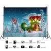10x6.5ft Christmas Backdrop Winter Snowflakes Santa Cabin Photography Background Kids Xmas Fairy Themed Party Banner Decorations Supplies Photo Booth Props view 2