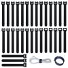 200pcs 4 Inch Cable Ties Reusable Cable Straps Multi-Purpose Tie Wraps Cord & Cable Organizer Used for Headphones, Phones, Home, Office and Data Centers view 1