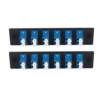 fyboptwu 12-Port LC Duplex SM Fiber Patch Panel with 6 UPC Adapters, 2pcs