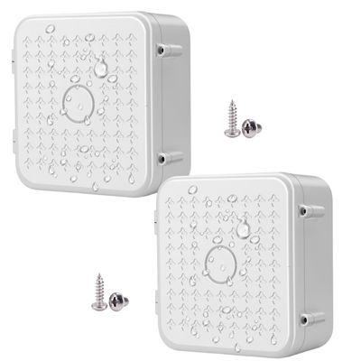 CTXSumTec 2-Pack 5.5" Square Security Camera Junction Box Mouting Bracket, Universal Bullet Dome Camera Junction Outlet Box Mount Hide Cable Junction Box for CCTV Surveillance Camera