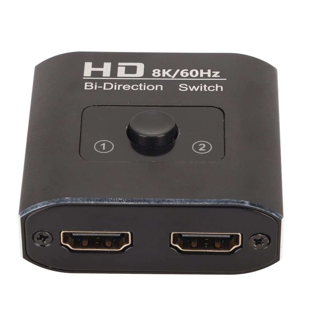 8K HDSwitcher, Bi Directional Splitter, 48Gbps Transfer Rate, Aluminum Alloy, Plug and Play
