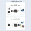 8K HDSwitcher, Bi Directional Splitter, 48Gbps Transfer Rate, Aluminum Alloy, Plug and Play view 3