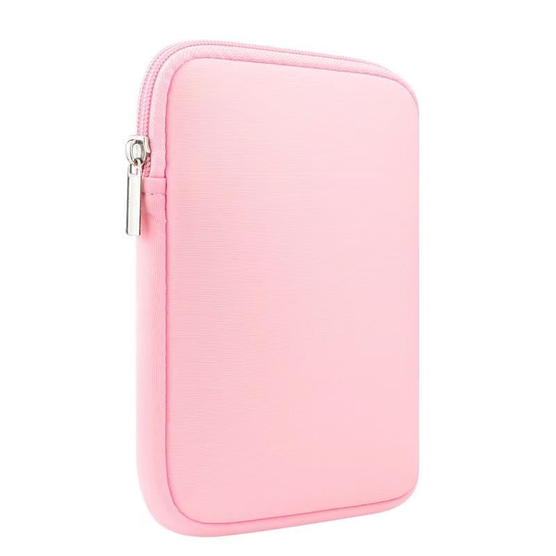 6 Inch Neoprene Sleeve Case Pouch Bag E-Reader Protect Cover for Kindle 2022, Kindle 2019, Kindle Kids, Kindle Paperwhite E-Reader (Previous Generation 2015 Release), for Kobo Nia, Clara 2E (Pink)