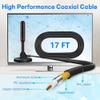 2024 New Upgraded Smart Digital HD TV Antenna, for HDTV&Old Television, Local Channel Universal Digital TV Antenna Support 8K 4K 1080P for Indoor and Outdoor Waterproof (HA01-17FT) view 2