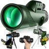 DirectNine Basics 40X60 Monocular Telescope Compact Optical High Powered BAK4 Prism Monocular with Smartphone Holder Tripod HD Monocular Scope for Bird Watching Hunting Concert Travelling,A2 view 1