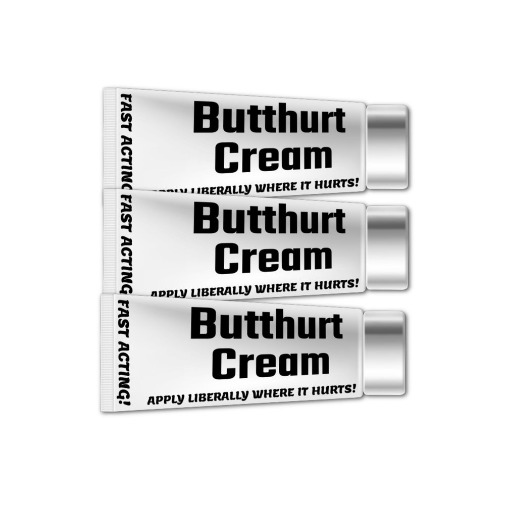 3" Set of 3 Butt hurt Butthurt cream Laminated STICKERS funny joke prank gift for friend family coworker Laminated Stickers