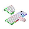 Set Keyboard Backlight Mechanical Feeling Keyboard Compact Ergonomic Led and Ergonomic Gaming Corded Mouse USB White Accessories view 2