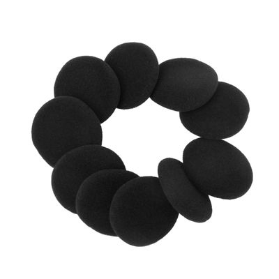 10pcs Earphone Covers Durable Replacement Ear Pads for Headset Earphones Black Enhance Comfort Bass Performance