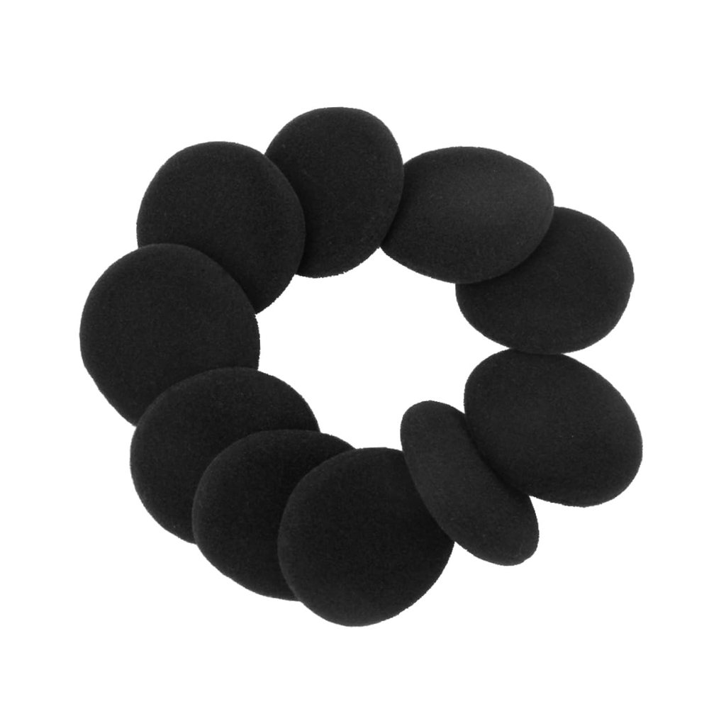 10pcs Earphone Covers Durable Replacement Ear Pads for Headset Earphones Black Enhance Comfort Bass Performance