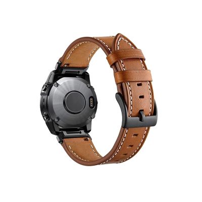 22mm 26mm Quickfit Leather Smart Watch Strap fit For Garmin Epix Gen 2 Instinct 2X fit For Fenix 7X 7 6X 6 Pro 5 5X Plus Bracelets Watchband (Color : Brown, Size : 26mm Enduro-Enduro 2)