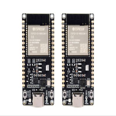 2PCS Waveshare ESP32-C6 Microcontroller, WiFi 6 Development Board, 160MHz Single-Core Processor, ESP32-C6-WROOM-1-N8 Module, Supports USB and UART Development