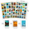 100 PCS World-Famous Landmarks Travel Stickers Waterproof Sticker Set for Water Bottles Stickers Luggage Laptop Bike Nature Stickers Teens Girls Kids Adults World Stickers (4Sheets/25Pcs) view 3