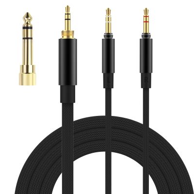 3m/9.8FT Replacement Upgrade Audio Cable Compatible with Beyerdynamic T1 2nd / T5P 2nd / T5 3rd Generation Headphones, 3.5mm Aux Cord with 6.35mm Adapter