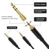 3m/9.8FT Replacement Upgrade Audio Cable Compatible with Beyerdynamic T1 2nd / T5P 2nd / T5 3rd Generation Headphones, 3.5mm Aux Cord with 6.35mm Adapter view 3