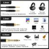 3m/9.8FT Replacement Upgrade Audio Cable Compatible with Beyerdynamic T1 2nd / T5P 2nd / T5 3rd Generation Headphones, 3.5mm Aux Cord with 6.35mm Adapter view 4