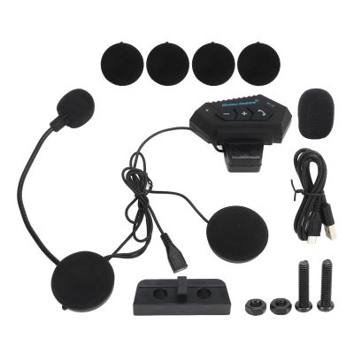 Tyenaza Helmet Headset, BT 12 Helmet Earphones Stereo Motorcycle Earphone Systems Multifunctional Hands Free Calling Motorcycle Headset for Cycling Driving