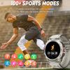 FILIEKEU Business Smart Watch for Men,100 Sports Modes,5ATM Waterproof Fitness Smart Watch,1.46''HD Screen,470mAh Large Battery,with Heart Rate/Blood Pressure/Health Monitor Watch(Silicone Black) view 4