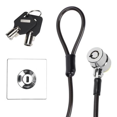 Laptop Lock, Tablet Lock Security Cable, Computer Anti Theft Lock Kit with Locking Base, 360 Degree Free Rotating Dual Axis, Anti Theft Hardware Protection for Laptops, Monitors and Projectors