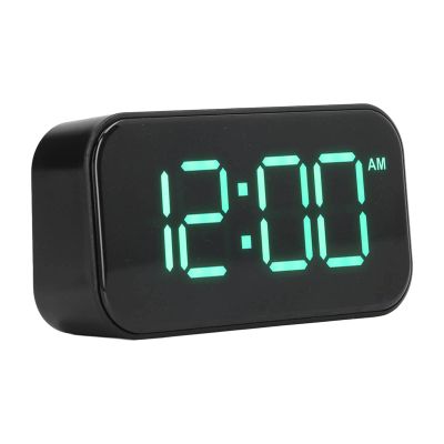 Xcello Digital Alarm Clock Large USB Rechargeable Mirror Electronic Desktop Clock, Ideal for Bedroom, Living Room, Office.(B-Black)
