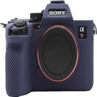 A7R V Camera Case, BMAOLLONGB Fullbody Thin Lightweight Silicone Camera Skin Body Rubber Cover Case for Sony Alpha A7R V A7R5 (Blue)