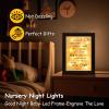 Baptism Gifts for Boys Girls - Night Light Nursery Decor Frame for Bedtime Prayer, Christening Dedication Catholic Godparents Gifts for Kids, Baby Shower Baptismal(Brown) view 4