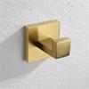 GROWBY Brushed Gold Bathroom Hardware Set Towel Bar Rail Toilet Paper Holder Towel Rack Hook Soap Dish Toilet Brush Accessories Sets,4 pcs Set view 2