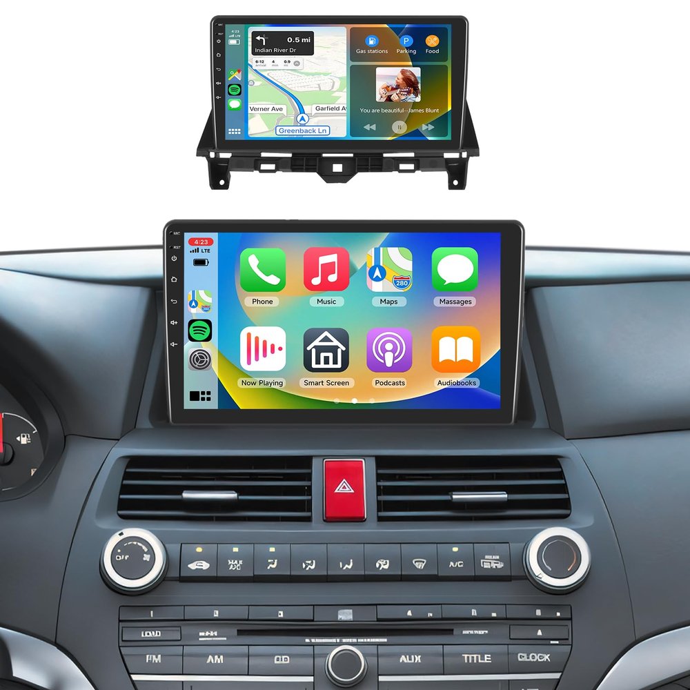 8Core 4G 64G 5GhzWiFi Radio for Honda Accord 8th 2008-2013,Android 13 Car Stereo with 10.1inch 1280X720P QLED Touch Screen Wireless Carplay Android Auto DSP 46EQ Bluetooth5.0 GPS FM/RDS Backup Camera