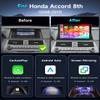 8Core 4G 64G 5GhzWiFi Radio for Honda Accord 8th 2008-2013,Android 13 Car Stereo with 10.1inch 1280X720P QLED Touch Screen Wireless Carplay Android Auto DSP 46EQ Bluetooth5.0 GPS FM/RDS Backup Camera view 2