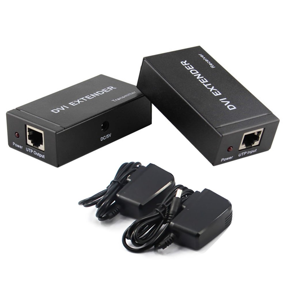 HDMI Extender Over Cat 5e/6/7, Adapter Converter Repeater Balun Transmitter Receiver Power Over Cat