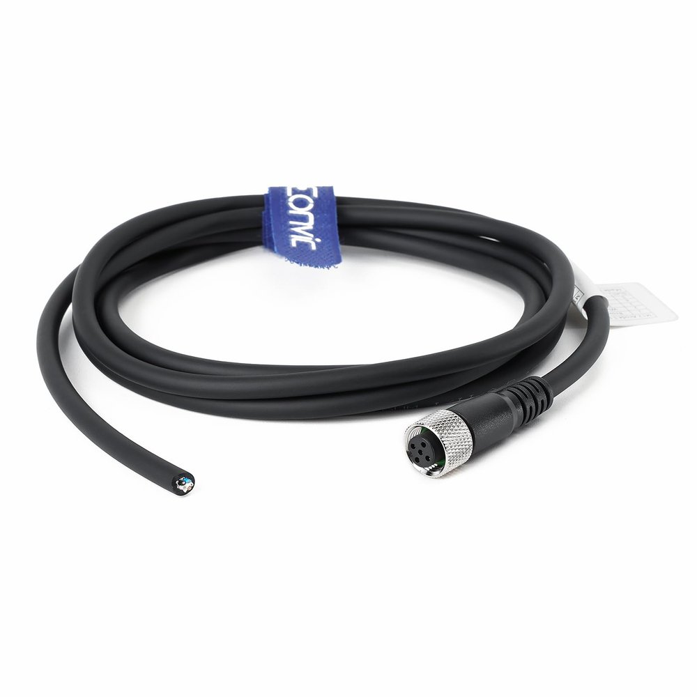 Eonvic Industrial M12 5 Pin Female Aviation Sensor Connector Electrical PVC Cable 1M