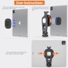 VRIG Tripod Mount Adapter for iPad, Magnetic Quick-Release Adapter Compatible with Smartphones and Tablets, 1/4" Thread & Cold Shoe Interface for Tripods, Cameras, Monopods, Handles, MG-03L view 3