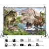 10x6.5ft Dinosaur Backdrop Jungle Dinosaur Party Ancient World Photography Background Kids Boys Birthday Party Newborn Baby Shower Banner Decorations Supplies Photo Booth Props view 2