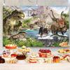 10x6.5ft Dinosaur Backdrop Jungle Dinosaur Party Ancient World Photography Background Kids Boys Birthday Party Newborn Baby Shower Banner Decorations Supplies Photo Booth Props view 4