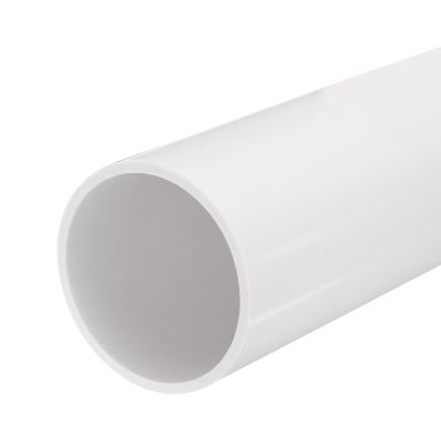MECCANIXITY PVC Rigid Tube Round Pipe Tubing Hardware Tubing 67.8mm ID 75mm OD 20cm/8" Length White High Impact for Water Pipe, Crafts
